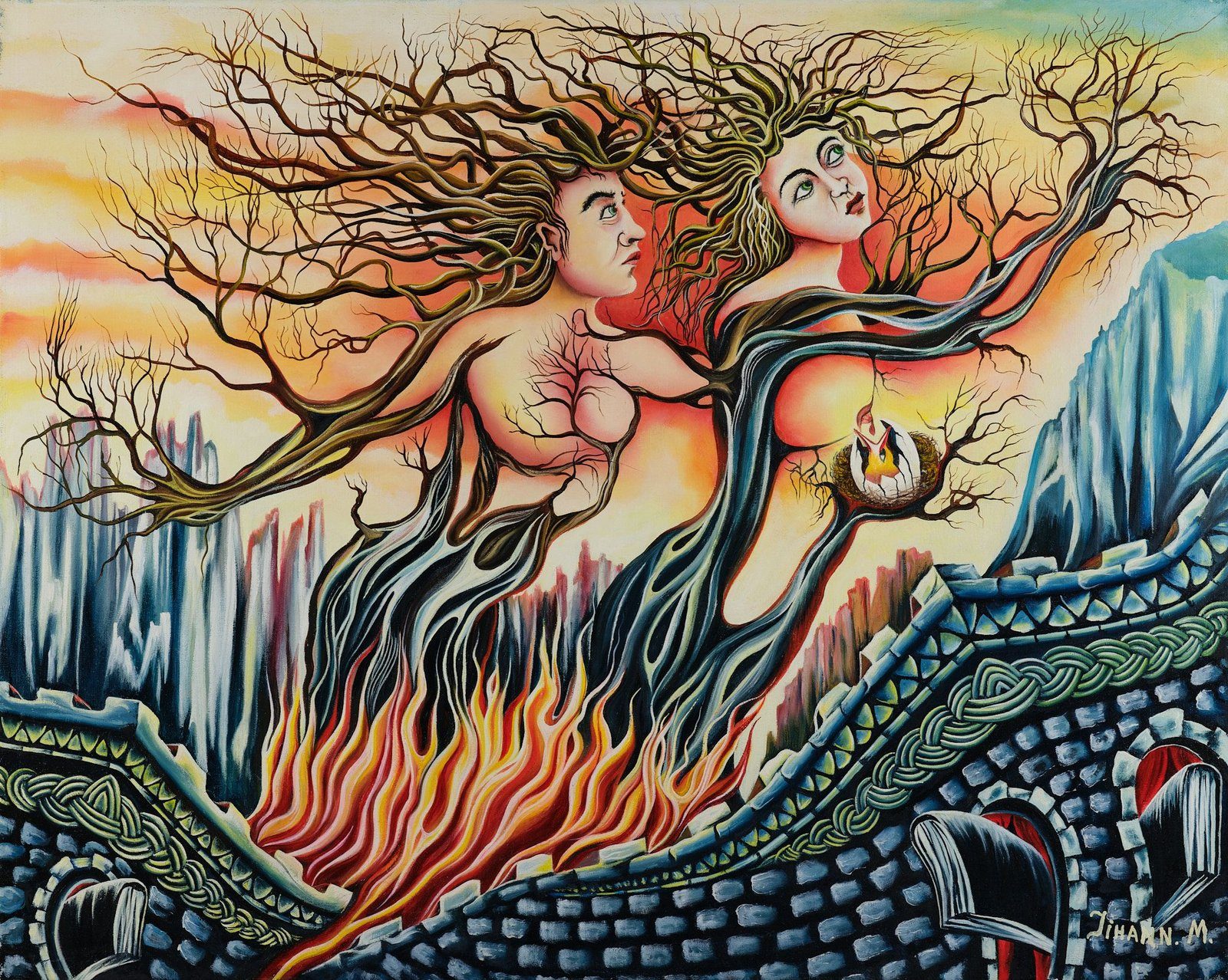 Love and Nature, plate 17, a painting by Mikael Jihann
