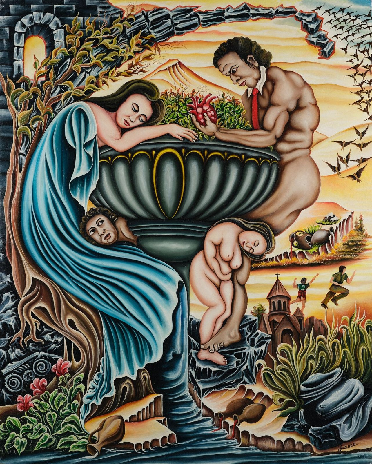 Love and Nature, plate 20, a painting by Mikael Jihann