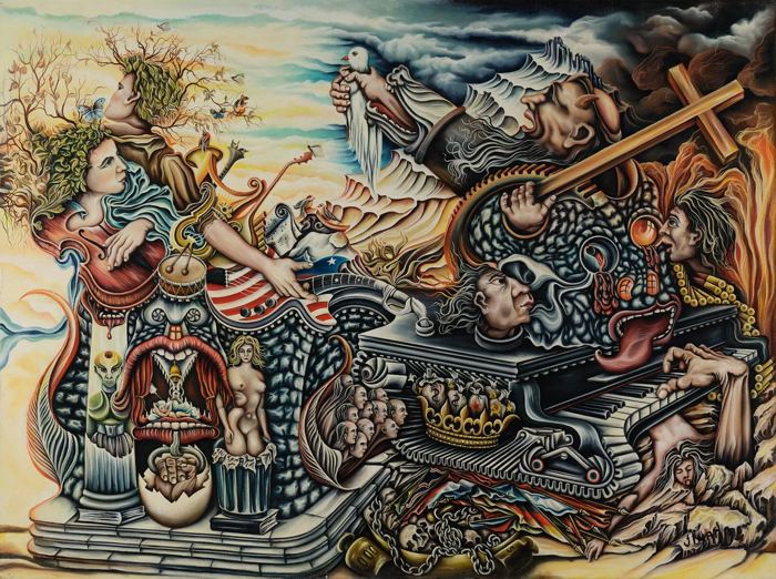Surrealism, plate 2, a painting by Mikael Jihann